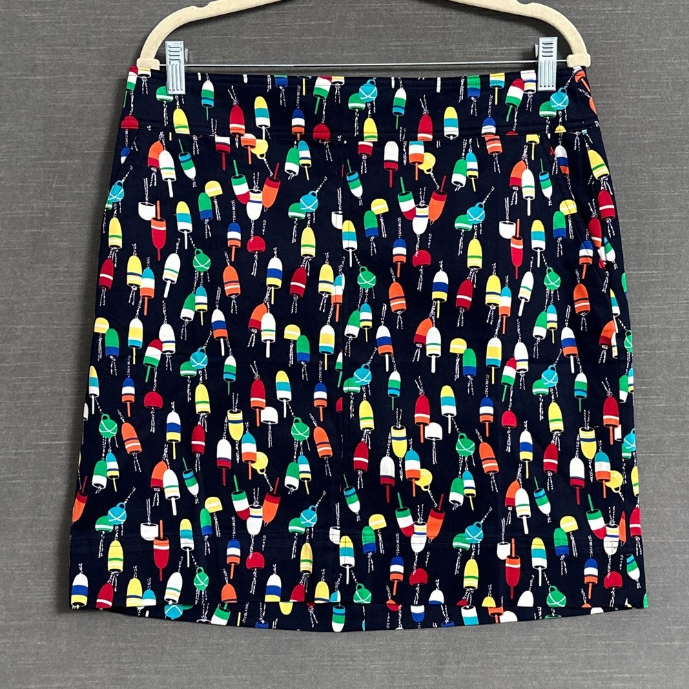 Talbot Skirt 12 Petite Navy‎ Blue Colorful Boy Nautical Sailing Preppy Stretch